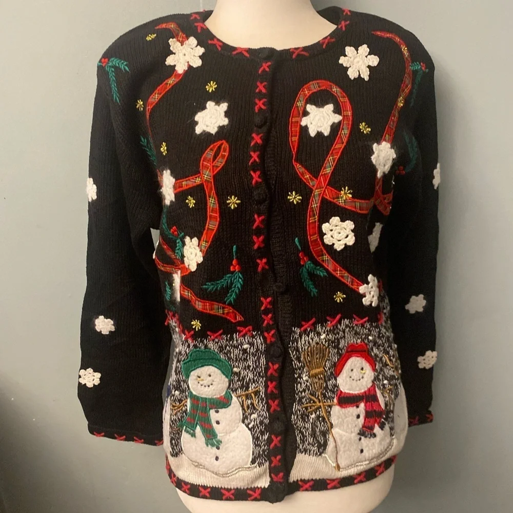 Studio Ho Ho Ho Snowmen Christmas sweater - Picture 4 of 12